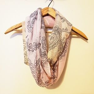 Light Floral Infinity Scarf